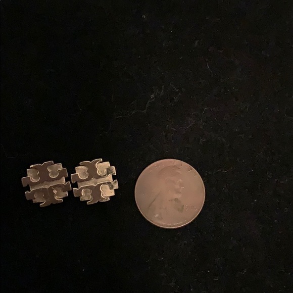 Tory Burch Gold Logo Earrings - Picture 3 of 4